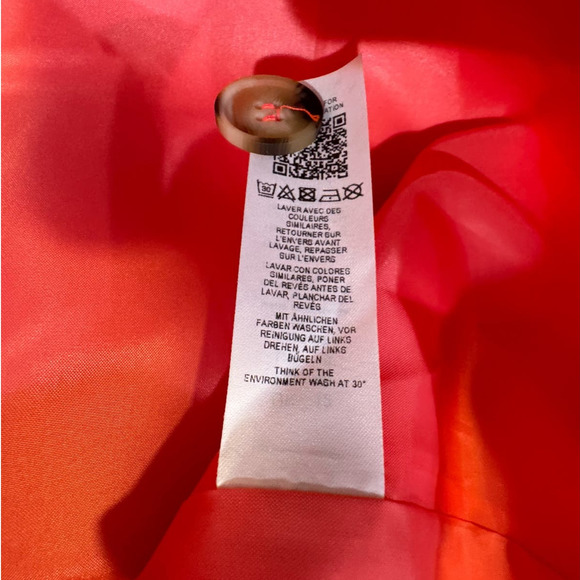 ASOS  NWOT $93  Oversized Grandad Blazer in Fluro Orange Size 8 - Picture 12 of 13